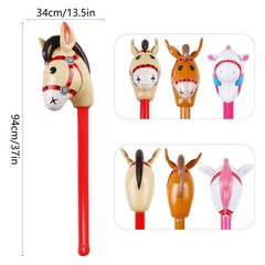 12 Caballitos De Palo Inflables Juguetes Caballos Para Fiesta Montar Niños Decor