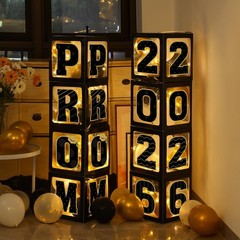 Graduation Prom Party Decorations Class of 2026, 8 Pcs Black and Gold Balloon…
