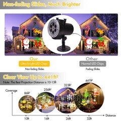 Christmas Snowflake Projector Laser Light LED Moving Xmas Party Yard Decor Lamp