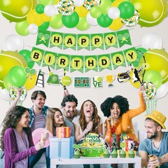 Tennis Party Decorations, Includes Tennis Happy Birthday Banner, Tennis Ballo