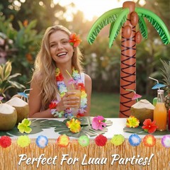Hawaiian Luau Party Decorations Kit – 60PCS Tropical Summer 62.2 inches