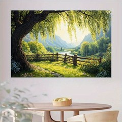 1pc Garden Party Backdrop Banner – Serene Landscape Decoration Outdoor Events ♤