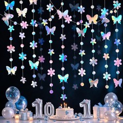 6 Pack 13ft Gold Star Garland Banner Double Side Twinkle Streamers Hanging