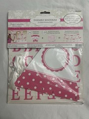 PERSONALIZED GIRLS BANNER KIT BRIDAL BABY SHOWER BIRTHDAY PARTY PINK WHITE