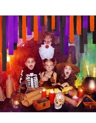 18 Rolls 1181 Feet Total Halloween Crepe Paper Rolls Multiple Sizes New Purple