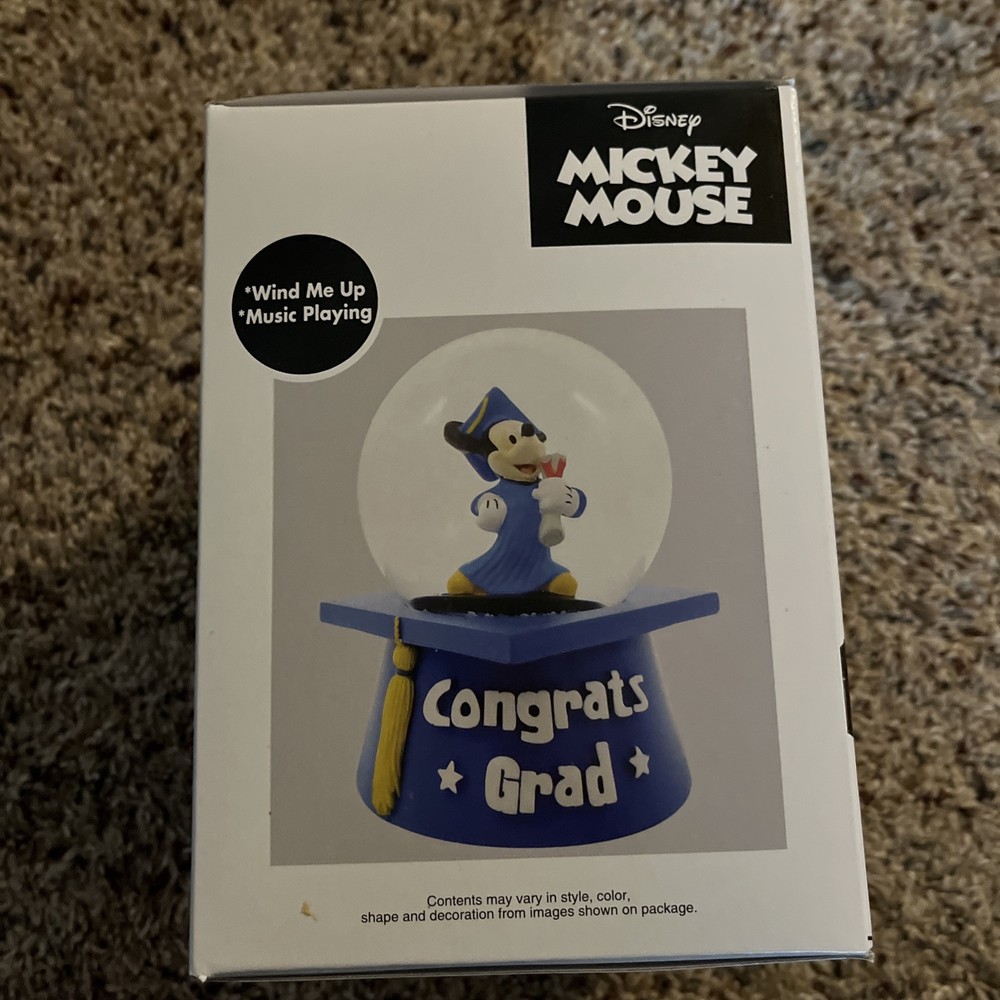 Mickey Graduation Water Globe
