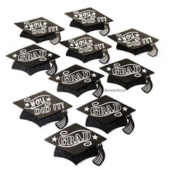 10 pc Graduation Cap Foam Decoration CENTERPIECE Girl Boy RECUERDOS CAP