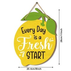 Handmade Summer Lemon Door Sign Welcome Wooden Door Hanging Home Decoration UK