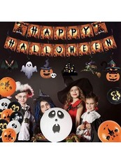 46PCS Halloween Party Decoration Accessories Set, Happy Halloween