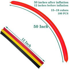 KADBANER 260Q Long Balloons 100 Pack latex balloons Graduation Wedding Reunio…