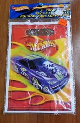 NEW 2003 Hallmark Party Hot Wheels Birthday Party Table Cover 54″ x 89″ + 8 Bags
