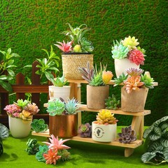 Tigeen 40 Pieces Artificial Succulent Plants Faux as the picture shown, Green