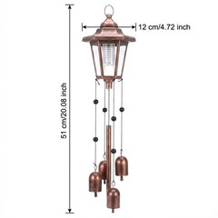 Solar Wind Chime Light with Elegant Hanging Bells for Patio Decoration