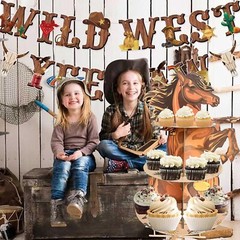 Western Horse Theme Cupcake Stand Cowboy Birthday Party Decorations 3 Tiered …