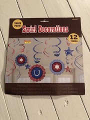 Cowboy,Western, Blue Bandana Party Decorations ( 15 Pieces ) New in Packages