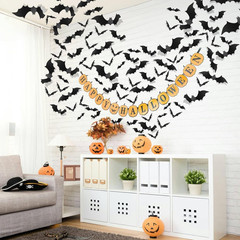 ® 140Pcs Bats Halloween Decorations Party Supplies, Realistic PVC 3D Black Scary