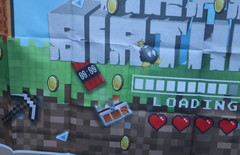 VIDEO GAME HAPPY BIRTHDAY PARTY BANNER MINECRAFT MARIO TERRARIA WALL HANG POSTER