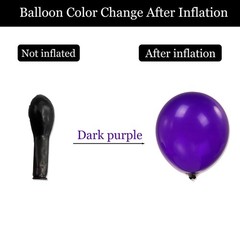 Purple and Black Silver Balloon Garland arch kit with Star foil Balloons for …