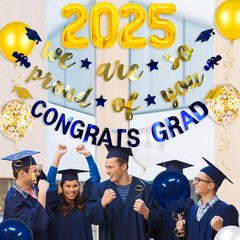 Navy Blue Gold 2026 Graduation Party Decorations Foil Balloon 2026 We are So Pro