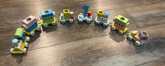 Goki Wooden Birthday Train, Interchangeable Numbers 1-6, Candles Not Included