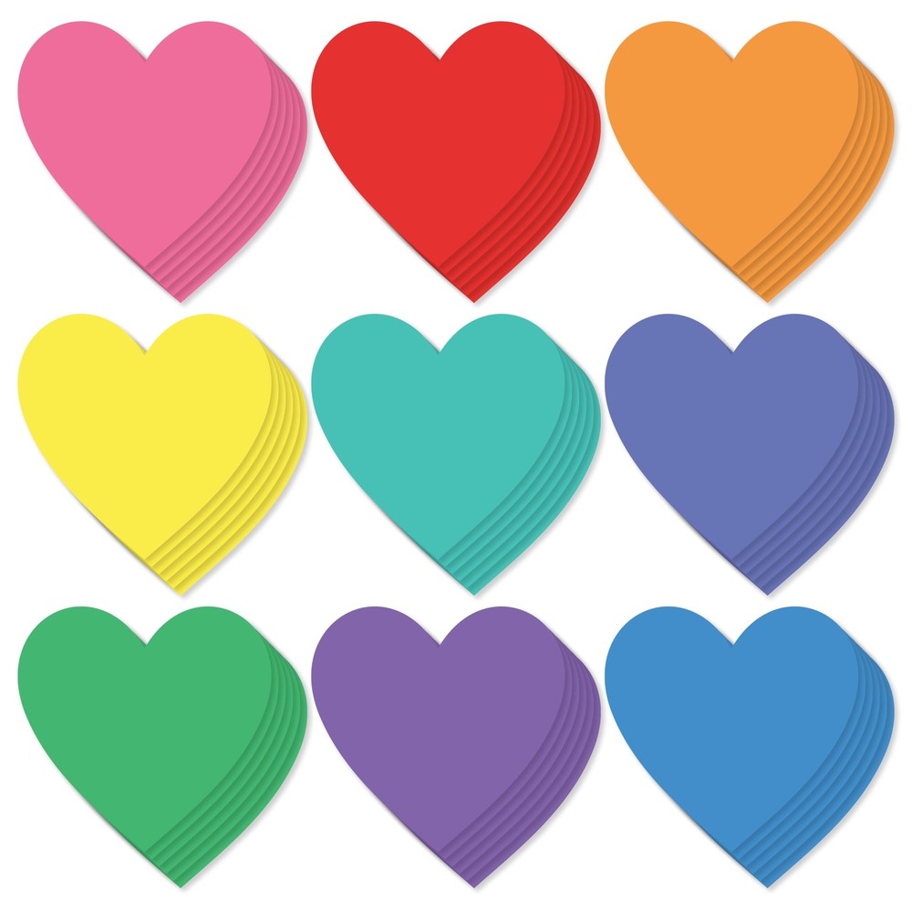 Paper Heart Cutouts 108pcs | Cut Out Shapes for Bulletin Board, Classroom, De…