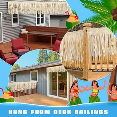 2 Pcs Luau Party Decoration Hawaiian Grass Skirt for Table Tiki Decor Raffia …