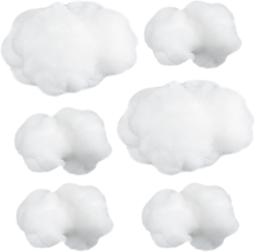 6 Pieces Artificial Cloud Props Imitation 3D Cloud Shape Hanging Decorations Roo