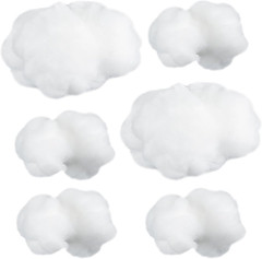 6 Pieces Artificial Cloud Props Imitation 3D Cloud Shape Hanging Decorations Roo