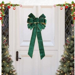 Vibrant Christmas Flannelette Ribbon Bowknot Pendant with Vintage Flair
