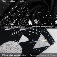 Happy 75th Birthday Banner, Black Silver 75th Birthday Party Decorations for …