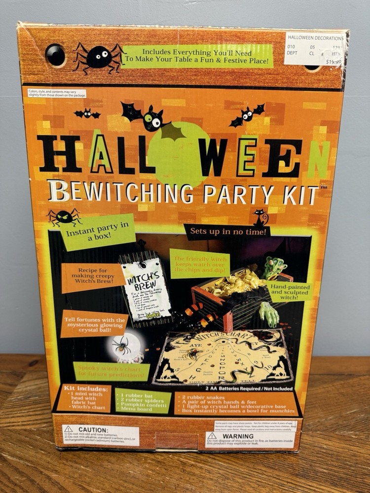 Target 2001 Bewitching Halloween Party Kit Box Damage