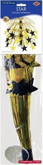 Beistle Star Cascade Centerpiece – Metallic Gold and Black Fringe Table Decorati