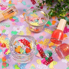 3.2oz 3000 PCS Easter Confetti Rabbit Egg Chicken Glitter Metallic Foil Scatter
