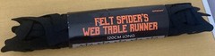 AMSCAN BLACK FELT SPIDER’S WEB TABLE RUNNER 120 CM LONG HALLOWEEN PARTY FUN BNIB