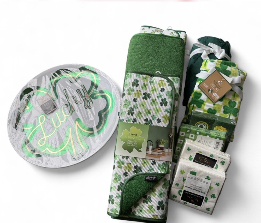 10 PCS ST. Patrick’s Day Green Decor Item Party Supplies Green Shamrock