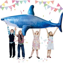 Extra Large Inflatable Shark Pool Toy,79inch Shark Pool Birthday Party Decora…