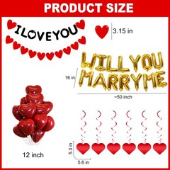 Will You Marry Me Decorations – 50 PcsGold Will You Marry Me Proposal Foil Le…