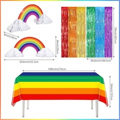 Rainbow Birthday Decorations, 104Pcs Colorful Birthday Party Decorations for …