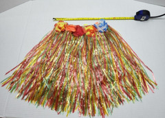 Hawaiian Hula Grass Skirt Tropical Fancy Dress Party Costume Lot 8 Multicolour