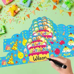 36 Pack Happy Birthday Crowns Paper Hats for Kids School Classroom Celebration