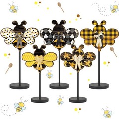 3 Pcs Summer Bee Tiered Tray Decorations Honey Bee Table Centerpiece Summer W…