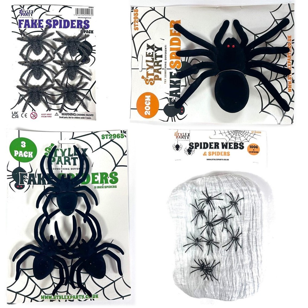Mega Spider Halloween Decor Bundle Trick Or Treat Garden Home Decor