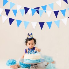 10M/32Ft Royal Blue Party Decorations Triangle Flag Pennant Bunting Fabric Ga…