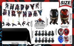 35 Pcs Venom Birthday Party Decorations Venom Balloons Banner Tablecloth Spiral