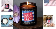 Lavender Scented Candle in Gift Box – Perfect 60th Birthday Surprise for All