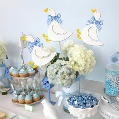 Silly Goose Centerpiece Sticks 16PCS Silly Goose Baby Shower Decorations Blue…