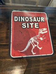 Dinosaur Party Decorations Lot-Signs And 7×5 Backdrop Banner T-Rex Bday Bundle