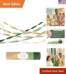 Wedding Party Decorations, 5 Rolls Olive Green Khaki Crepe Paper Streamers fo…