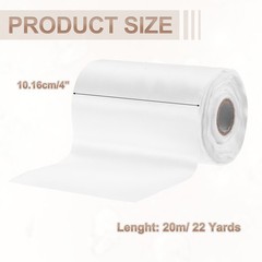 4 Inches x 22 Yards Satin Ribbon Roll Gift Wrapping Ribbon, White