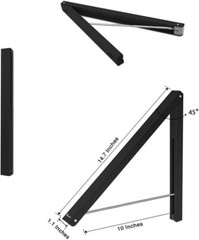 Multi-functional Collapsible Clothes Rack – Easy Install, Space Saver, Black